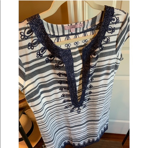 Calypso St. Barth Embellished Striped Dress, XS - Picture 4 of 8